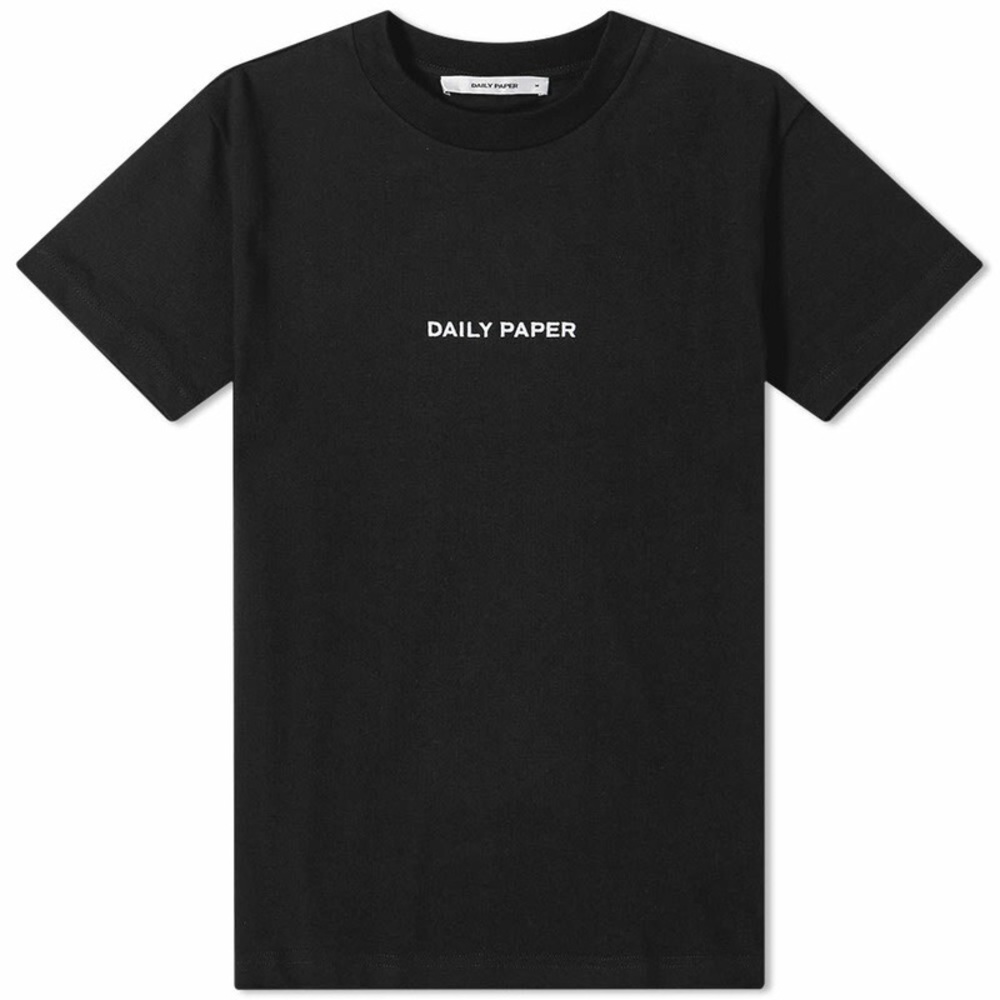 Daily Paper Black Logo Tee Size Small Cotton Minimal Streetwear